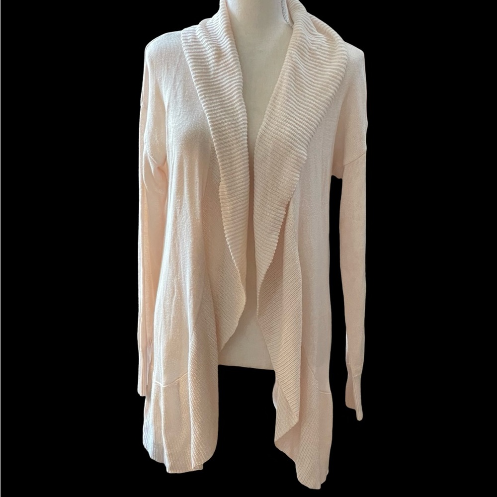 Old Navy Cream Open-Front Shawl Collar Cardigan - Picture 4 of 13
